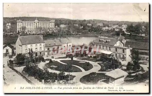 Cartes postales Bagnoles De L Orne Vue generale Prise des Jardins l Hotel de Paris