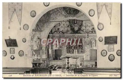 Cartes postales Environs De Bagnoles De L Orne Interieur de la Cbapelle de Lignon ND Pbot