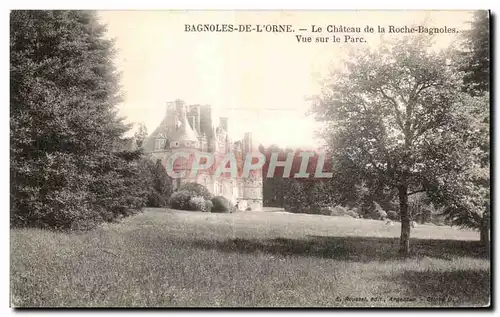 Cartes postales Bagnoles De L Orne Le Chateau de la Roche Bagnoles Vue Sur le Parc