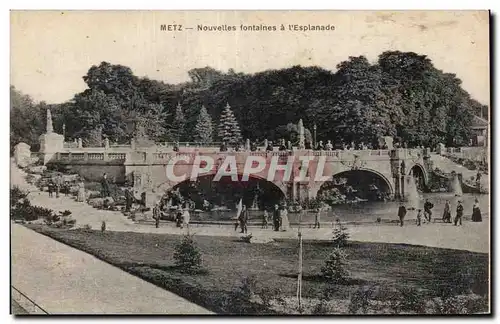 Cartes postales Metz Nouvelles fontaines a I Esplanade