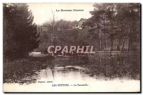 Ansichtskarte AK Le Morvan Illustre Les Settons La Passerelle