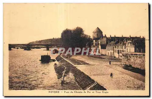 Cartes postales Nevers Pont du Chemin de Fer et Tour Gogin