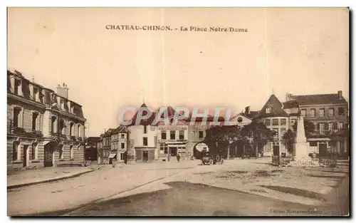 Cartes postales Chateau Chinon La Place Notre Dame