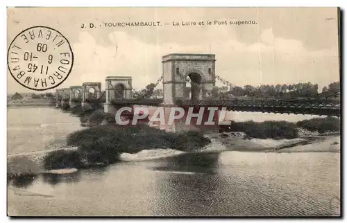 Cartes postales Other Fourchambault La Loire et le Pont suspendu