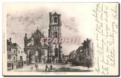 Cartes postales Clamecy L Eglise en 1830