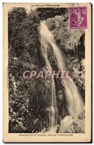 Cartes postales Le Morvan Pittoresque Cascade de la Dragne pres de Villapourcon