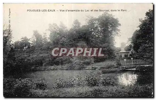 Cartes postales Pougues les eaux vue d ensemble du Lac et des Sources dans le Parc