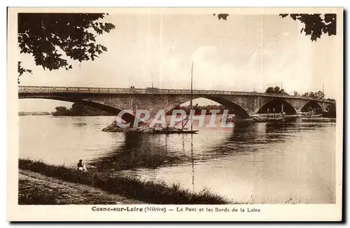 Ansichtskarte AK Cosne sur Loire Le Pont et les Bords de la Loire