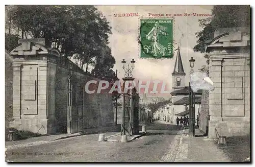 Cartes postales Verdun Porte et rue St Victor