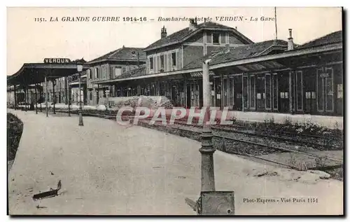 Ansichtskarte AK La Grande Guerre Bombardement de Verdun La Gare