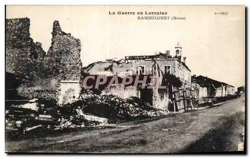 Cartes postales La Guerre en Lorraine Rambucourt (Meuse)