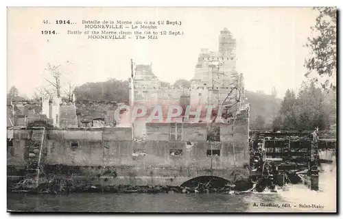 Cartes postales Bataille de la Marne Mogneville Le Moulin Battle of the Marne From the Mongeville The Mill