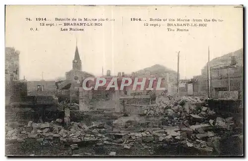 Cartes postales Bataille de la Marne Brabant Le Roi Les Ruines