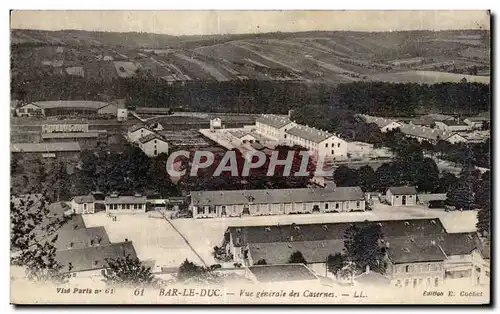 Cartes postales Bar Le Duc Vue generaie des Casernes Militaria