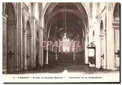 Cartes postales Verdun Avant la Grande Guerre Interieur de la Cathedrale