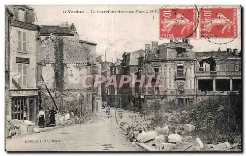 Cartes postales Verdun Le Carrefour des rues Mnzel