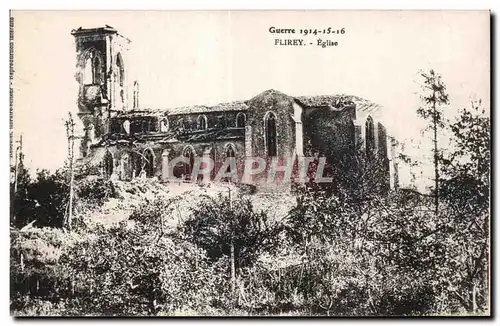 Cartes postales Other Guerre Flirey Eglise