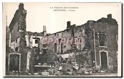 Ansichtskarte AK Guerre en Lorraine Seicheprey Ruines