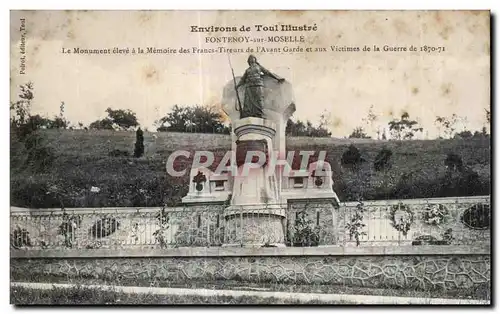 Ansichtskarte AK Toul Environs de Illustre Fontenoy sur Moselle Le monument eleve a la memoire des francs tireurs