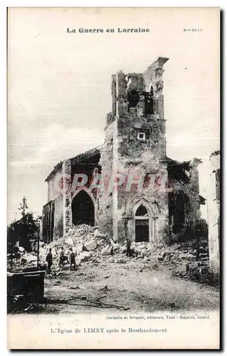 Ansichtskarte AK La Guerre en Lorraine L Eglise de Limey spres le Bombardement Militaria