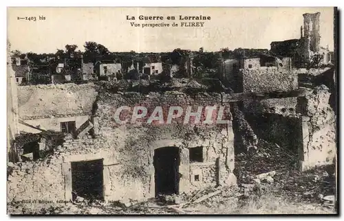 Cartes postales Other La Guerre en Lorraine Vue prespective de Flirey Militaria