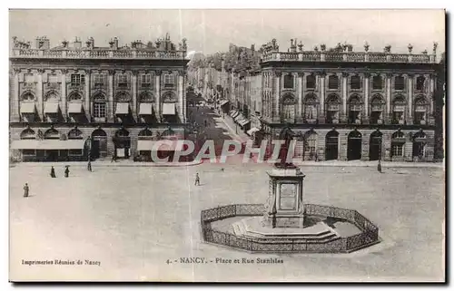 Cartes postales Nancy Place et Rue Stanislas