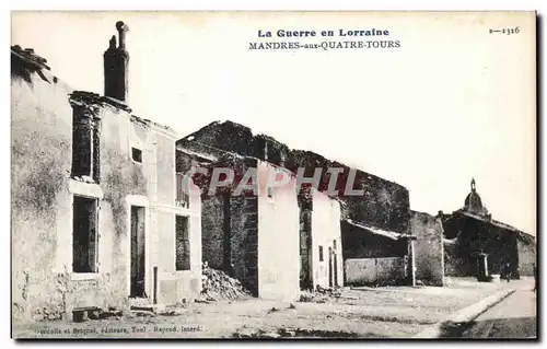 Cartes postales La Guerre en Lorraine Mandres aux Quatre Tours