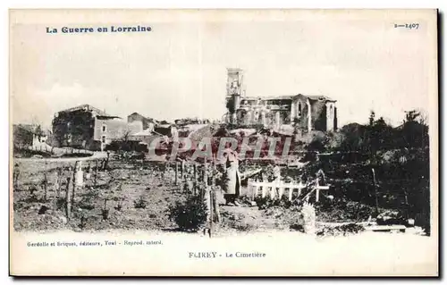 Cartes postales Flirey Le cimetiere Militaria