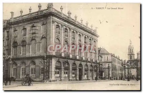 Cartes postales Nancy Le Grand Hotel