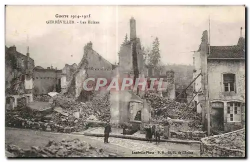 Cartes postales Guerre 1914-1915 Gerbeviller les ruines