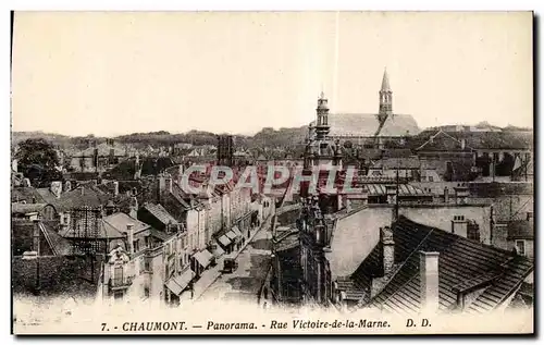 Cartes postales Chaumont Panorama Rue Victoire de la marne