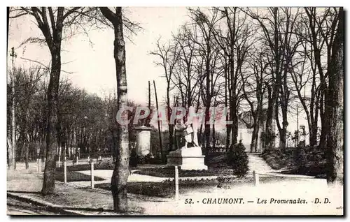 Cartes postales Chaumont les promenades