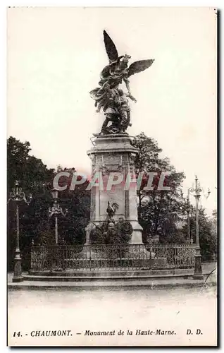 Cartes postales Chaumont monument de la haute marne
