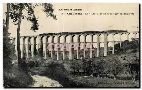 Cartes postales Chaumont Le Viaduc (de Haut de Longueur ) Train