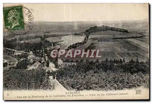 Ansichtskarte AK Langres Vue sur le Faubourg de la Colliniere les Fourches View on la Colliniere suburb