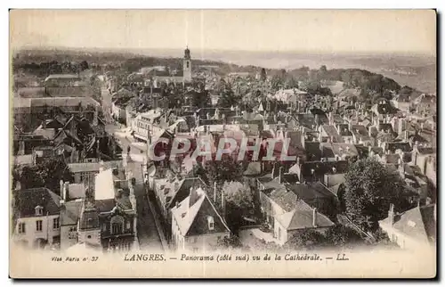 Cartes postales Langres Panorama (cote sud) vu de la Cathedrale