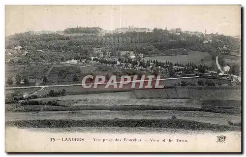 Cartes postales Langres Vue prise des Fourches View of the Town