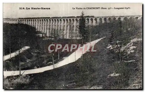 Cartes postales La Viaduc de Chaumont La Haute Marne Train