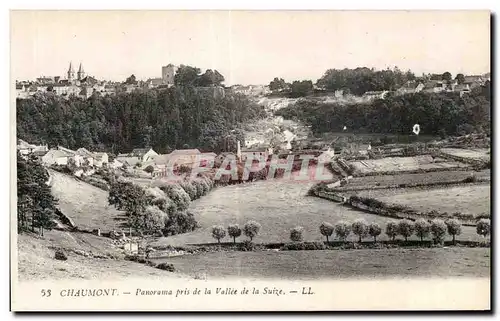 Cartes postales Chaumont panorama pris de la vallee de la Suize