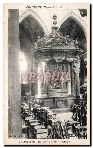 Ansichtskarte AK Chaumont (Haute-Marne) Interieur de l eglise Le banc d oeuvre