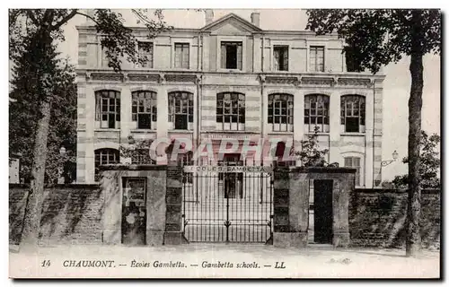 Cartes postales Chaumont Ecoies Gambetta Gambetta schools
