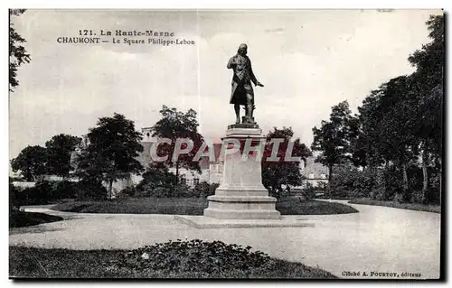 Cartes postales La haute mavne chaumont la square philippe lebon