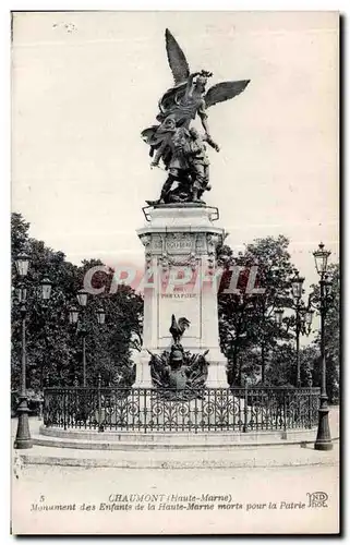 Ansichtskarte AK Chaumont (Haute-marne) Monument des enfants de la haute marne morts pour la patrie