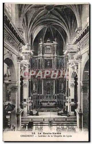 Ansichtskarte AK La Haute Marne chaumont Interieur de la Chapelle du Lycee