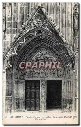 Cartes postales Chaumont Eglise Saint Jean Baptiste Portail Sud