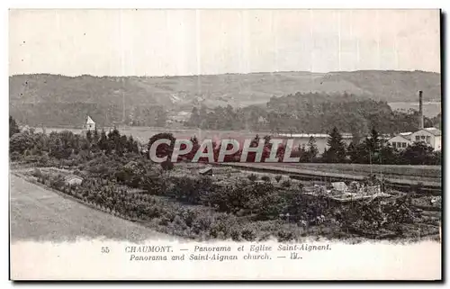 Ansichtskarte AK Chamount Panorama et Eglise Saint Aignant Panorama and Saint Aignan church