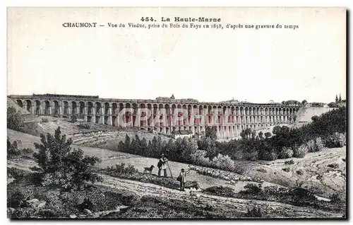 Ansichtskarte AK La Haute Marne Chamount Vue du Viaduc prise en 1858