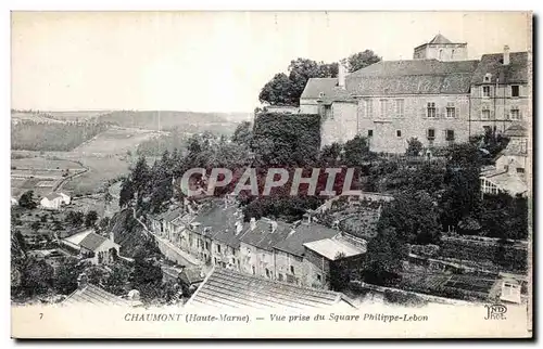 Cartes postales Chaumont Vue prise du Square Philippe Lebon