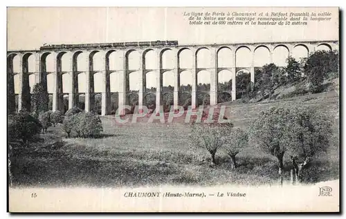 Ansichtskarte AK Chaumont Le Viaduc Train