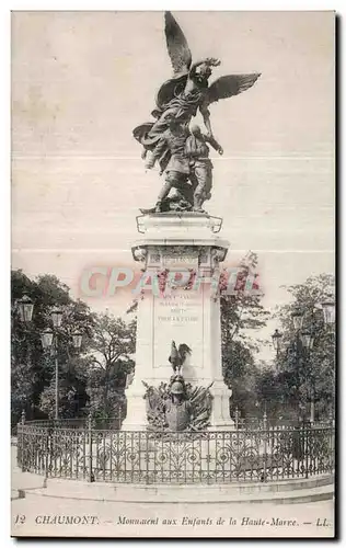 Cartes postales Chaumont Monument aux Enfants de la Haute Marne